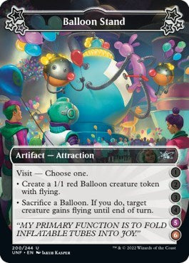 Balloon Stand 5 6 (UNF) #200d Uncommon (Lightly Played) Unfinity Magic: The Gathering: 2022