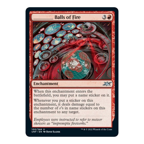 _____ Balls of Fire (UNF) #100 Uncommon (Lightly Played) Unfinity Magic: The Gathering: 2022