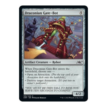 Draconian Gate-Bot (UNF) #188 Common (Lightly Played) Unfinity Magic: The Gathering: 2022