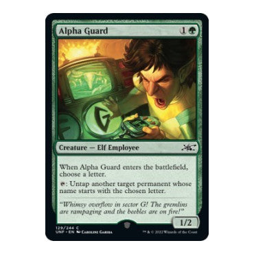 Alpha Guard (UNF) #129 Common Unfinity Magic: The Gathering: 2022