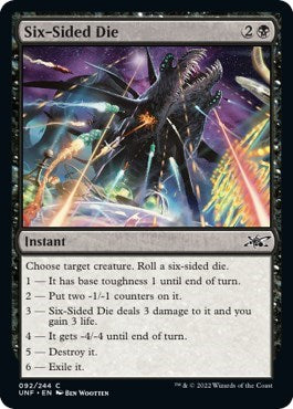 Six Sided Die (UNF) #92 Common (Lightly Played) Unfinity Magic: The Gathering: 2022