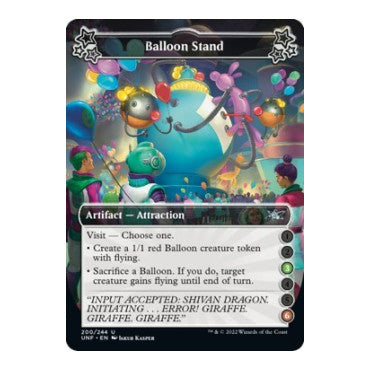 Balloon Stand (3-6) (UNF) #200 Uncommon (Foil Lightly Played) Unfinity Magic: The Gathering: 2022