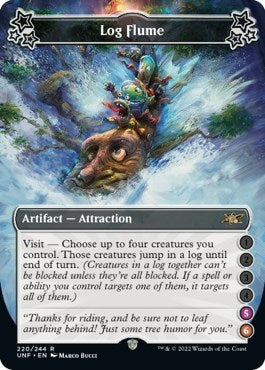 Log Flume 5 6 (UNF) #220b Rare (Lightly Played) Unfinity Magic: The Gathering: 2022
