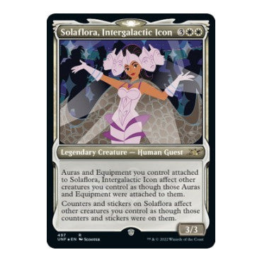 Solaflora, Intergalactic Icon (Showcase) (Galaxy Foil) (UNF) #497 Rare (Foil Near Mint) Unfinity Magic: The Gathering: 2022