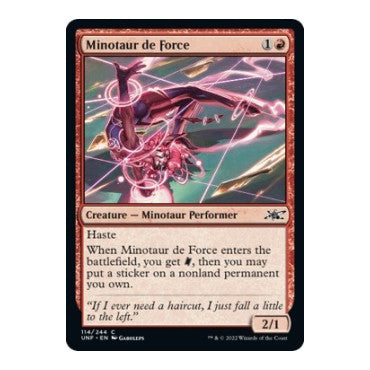 Minotaur de Force (UNF) #114 Common (Lightly Played) Unfinity Magic: The Gathering: 2022
