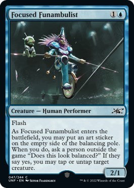 Focused Funambulist (UNF) #47 Common (Lightly Played) Unfinity Magic: The Gathering: 2022
