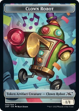Clown Robot Token 003 (UNF) #3 T (Lightly Played) Unfinity Magic: The Gathering: 2022