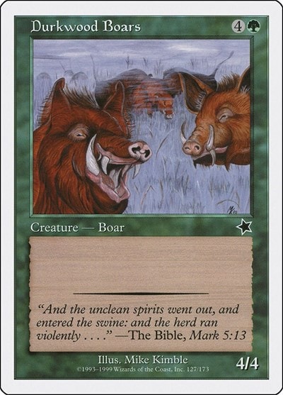 Durkwood Boars (S99) #127 Common (Moderately Played) Starter 1999 Magic: The Gathering: 1999