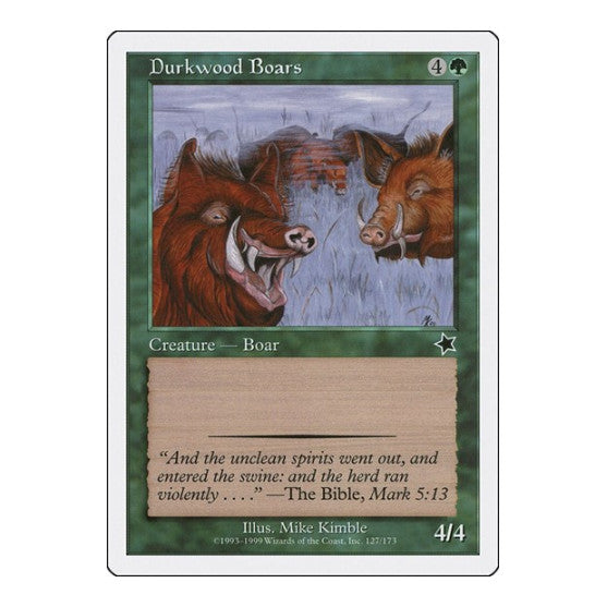 Durkwood Boars (S99) #127 Common Starter 1999 Magic: The Gathering: 1999