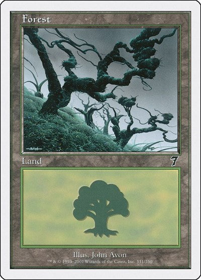 2001 Magic: 7th Edition (7ED) - Forest 331 (#331★, Land)