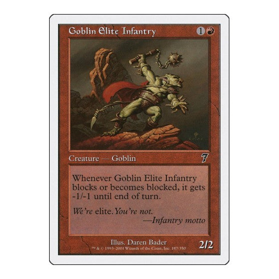 Goblin Elite Infantry (7ED) #187 Common 7th Edition Magic: The Gathering: 2001