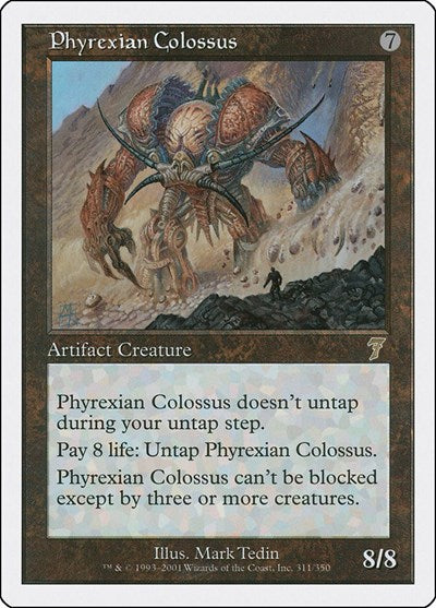 Phyrexian Colossus (7ED) #311★ Rare (Lightly Played) 7th Edition Magic: The Gathering: 2001