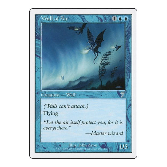 Wall of Air (7ED) #111 Uncommon (Moderately Played) 7th Edition Magic: The Gathering: 2001