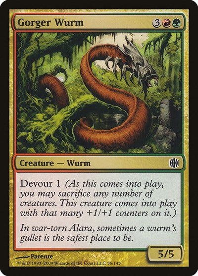 Gorger Wurm (ARB) #56 Common (Lightly Played) Alara Reborn Magic: The Gathering: 2009