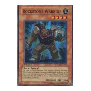 Rockstone Warrior (RGBT) #RGBT-EN001 Super Rare (Unlimited Damaged) Raging Battle YuGiOh: 2009