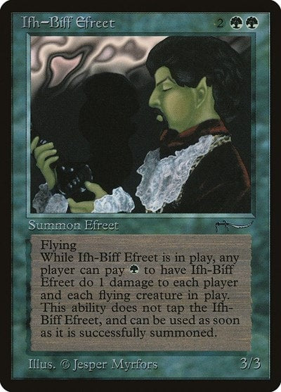Ifh-Biff Efreet (ARN) #50 Rare (Heavily Played) Arabian Nights Magic: The Gathering: 1993