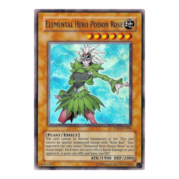 Elemental Hero Poison Rose (PP02) #PP02-EN006 Super Rare (Unlimited Lightly Played) Premium Pack 2 YuGiOh: 2008