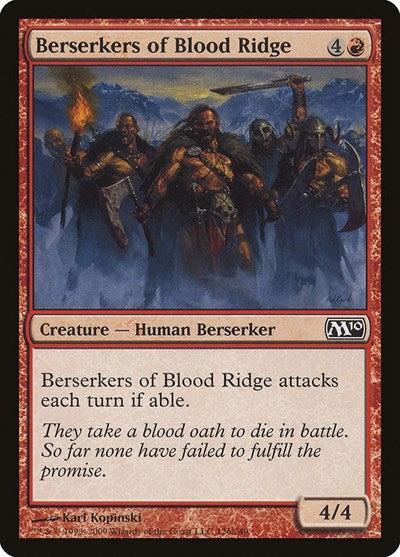 Berserkers of Blood Ridge (M10) #126 Common (Foil Near Mint) Magic 2010 (M10) Magic: The Gathering: 2009