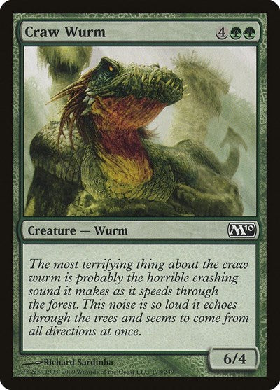 Craw Wurm (M10) #173 Common (Lightly Played) Magic 2010 (M10) Magic: The Gathering: 2009