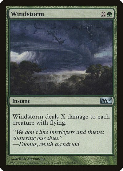 Windstorm (M10) #205 Uncommon (Moderately Played) Magic 2010 (M10) Magic: The Gathering: 2009