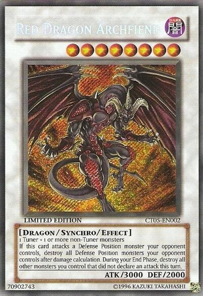 Red Dragon Archfiend (CT05) #CT05-EN002 Secret Rare (Limited Lightly Played) 2008 Collectors Tin YuGiOh: 2008