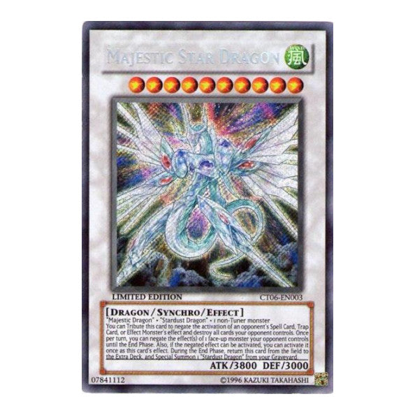 Majestic Star Dragon (CT06) #CT06-EN003 Secret Rare (Limited Moderately Played) 2009 Collectors Tin YuGiOh: 2009