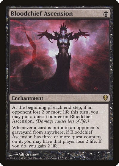 Bloodchief Ascension (ZEN) #82 Rare (Near Mint) Zendikar Magic: The Gathering: 2009