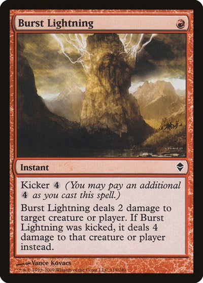 Burst Lightning (ZEN) #119 Common (Lightly Played) Zendikar Magic: The Gathering: 2009