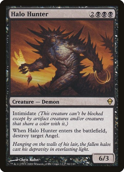 Halo Hunter (ZEN) #96 Rare (Moderately Played) Zendikar Magic: The Gathering: 2009