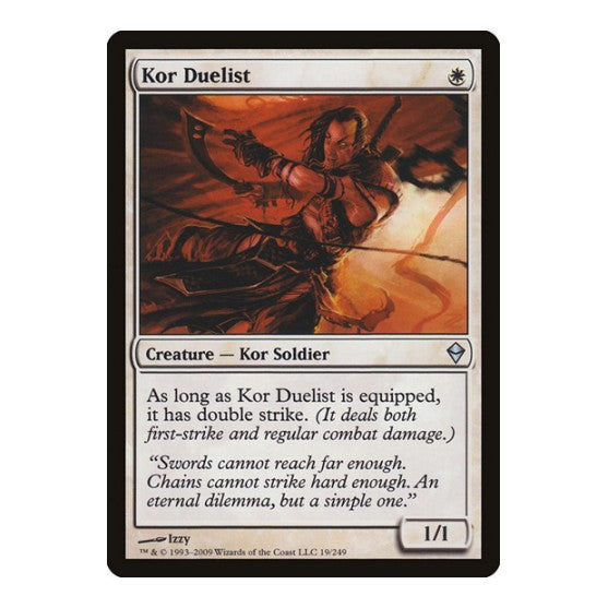 Kor Duelist (ZEN) #19 Uncommon (Lightly Played) Zendikar Magic: The Gathering: 2009