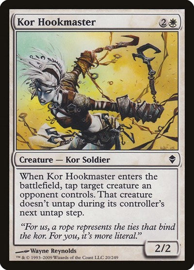 Kor Hookmaster (ZEN) #20 Common (Moderately Played) Zendikar Magic: The Gathering: 2009