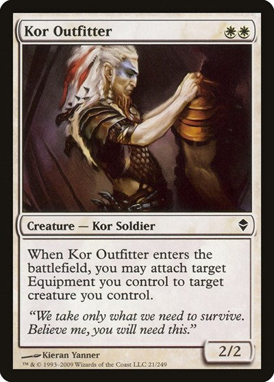 Kor Outfitter (ZEN) #21 Common (Lightly Played) Zendikar Magic: The Gathering: 2009
