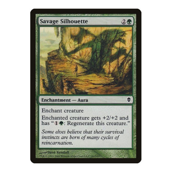Savage Silhouette (ZEN) #181 Common Zendikar Magic: The Gathering: 2009