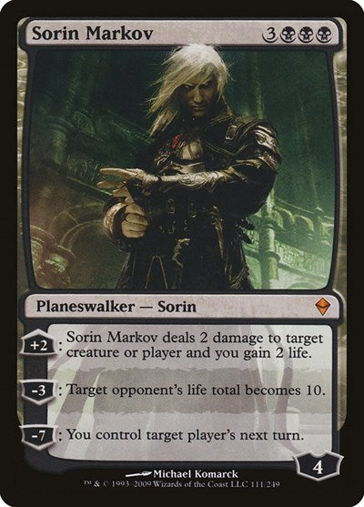 Sorin Markov (ZEN) #111 Mythic Rare (Lightly Played) Zendikar Magic: The Gathering: 2009