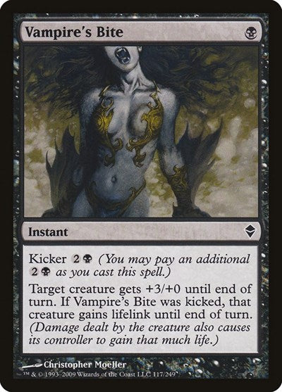 Vampires Bite (ZEN) #117 Common (Moderately Played) Zendikar Magic: The Gathering: 2009