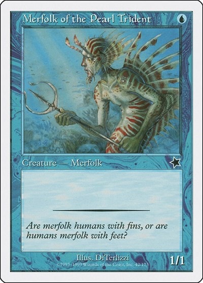 Merfolk of the Pearl Trident (S99) #42 Common Starter 1999 Magic: The Gathering: 1999