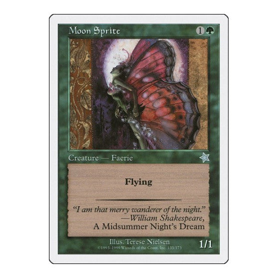 Moon Sprite (S99) #133 Uncommon (Lightly Played) Starter 1999 Magic: The Gathering: 1999
