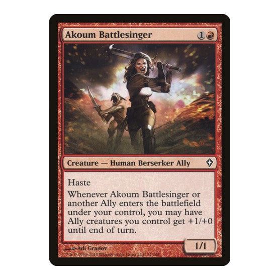 Akoum Battlesinger (WWK) #71 Common Worldwake Magic: The Gathering: 2010