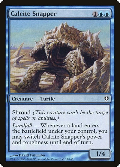 Calcite Snapper (WWK) #25 Common (Moderately Played) Worldwake Magic: The Gathering: 2010