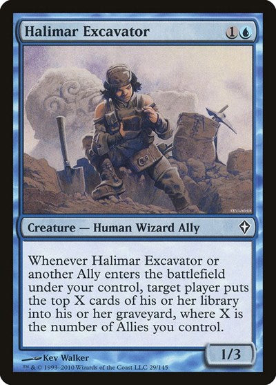 Halimar Excavator (WWK) #29 Common (Moderately Played) Worldwake Magic: The Gathering: 2010