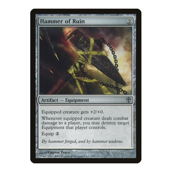 Hammer of Ruin (WWK) #124 Uncommon (Lightly Played) Worldwake Magic: The Gathering: 2010