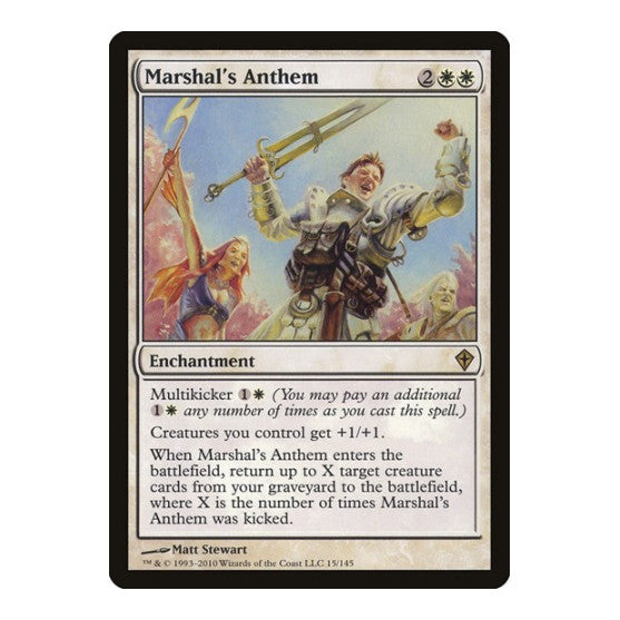 Marshals Anthem (WWK) #15 Rare Worldwake Magic: The Gathering: 2010