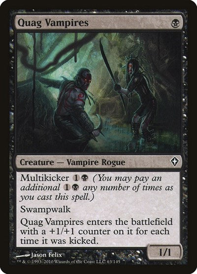 Quag Vampires (WWK) #63 Common (Moderately Played) Worldwake Magic: The Gathering: 2010
