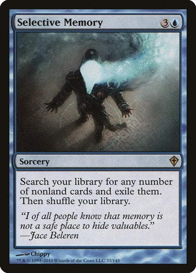 Selective Memory (WWK) #37 Rare (Moderately Played) Worldwake Magic: The Gathering: 2010