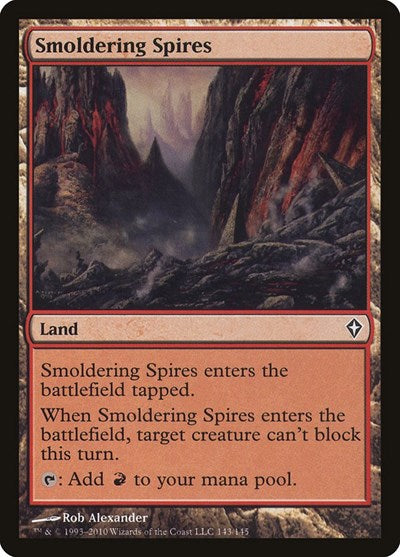 Smoldering Spires (WWK) #143 Common (Lightly Played) Worldwake Magic: The Gathering: 2010