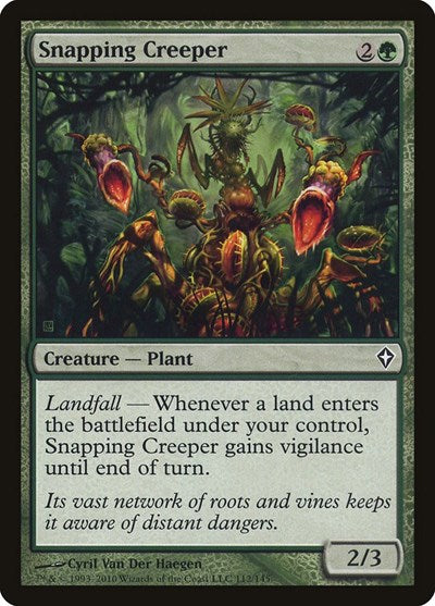 Snapping Creeper (WWK) #112 Common (Moderately Played) Worldwake Magic: The Gathering: 2010