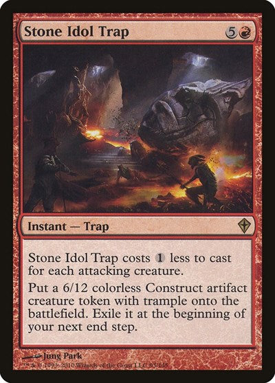 Stone Idol Trap (WWK) #93 Rare (Lightly Played) Worldwake Magic: The Gathering: 2010