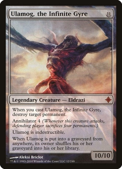Ulamog the Infinite Gyre (ROE) #12 Mythic Rare (Near Mint) Rise of the Eldrazi Magic: The Gathering: 2010