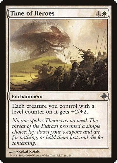 Time of Heroes (ROE) #49 Uncommon (Moderately Played) Rise of the Eldrazi Magic: The Gathering: 2010