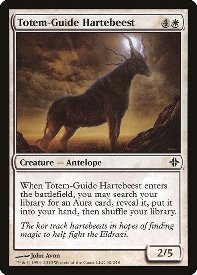 Totem Guide Hartebeest (ROE) #50 Common (Moderately Played) Rise of the Eldrazi Magic: The Gathering: 2010